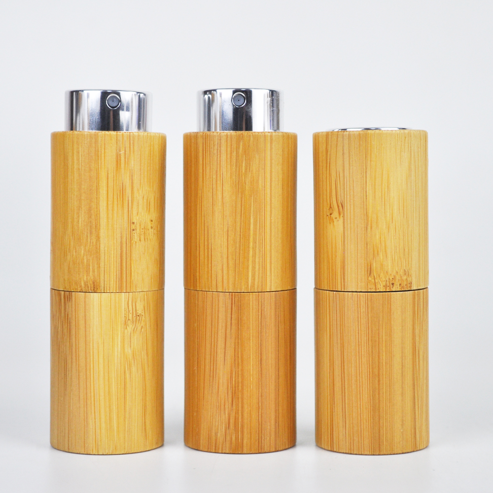 eco friendly cosmetic containers 15g 30g 50g cosmetic jar 100ml bamboo spray bottle with bamboo cap