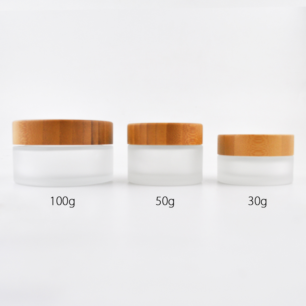 eco friendly cosmetic containers 15g 30g 50g cosmetic jar 100ml bamboo spray bottle with bamboo cap