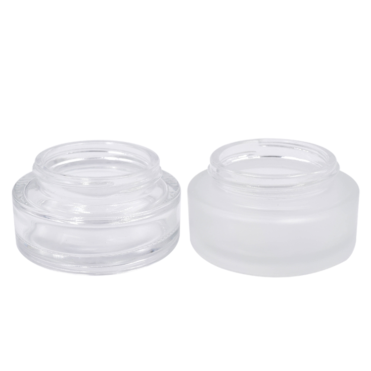 eco friendly cosmetic containers 30g frosted and clear empty bamboo cream jars