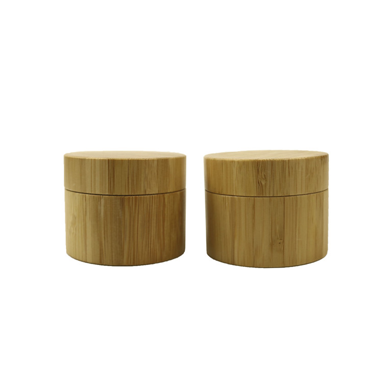 eco friendly cosmetic containers bamboo packaging bamboo jars wholesale bamboo jar lid wooden cosmetic glass inner