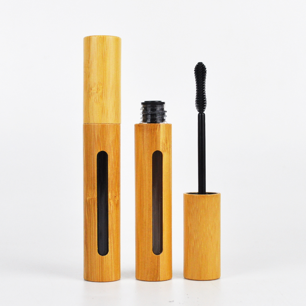 eco friendly cosmetic packaging tube 6g bamboo empty mascara tube with  inner