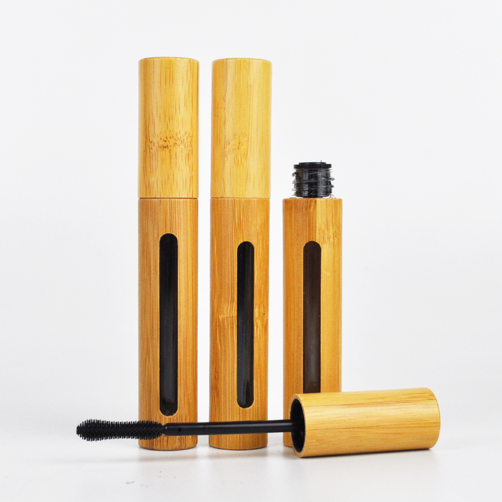 eco friendly cosmetic packaging tube 6g bamboo empty mascara tube with inner