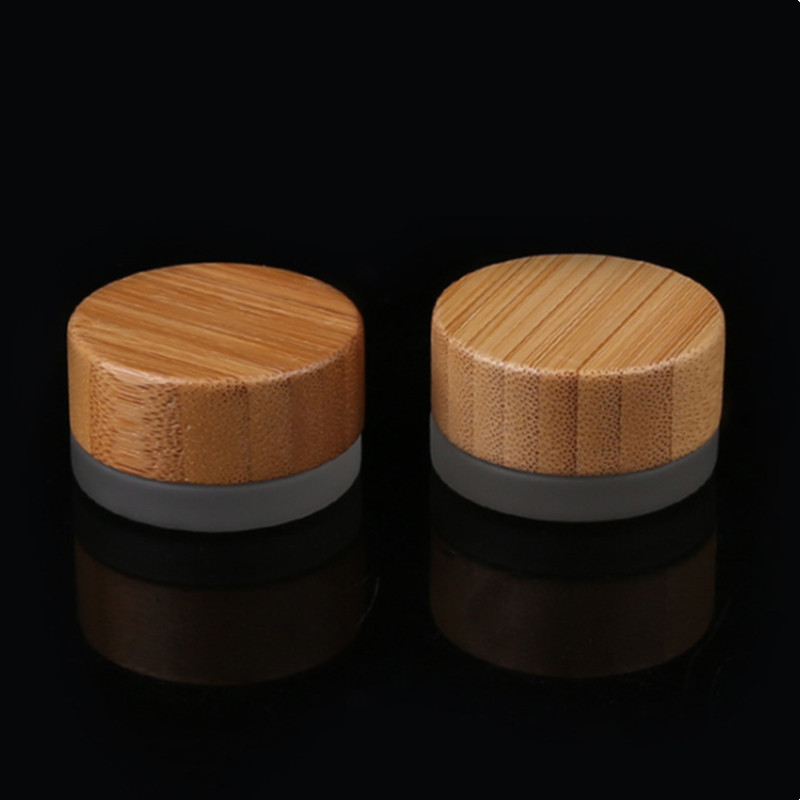 eco-friendly double walled bamboo jar frost cream jar/Custom bamboo wooden cosmetic jar 30g 50g 100g cosmetic