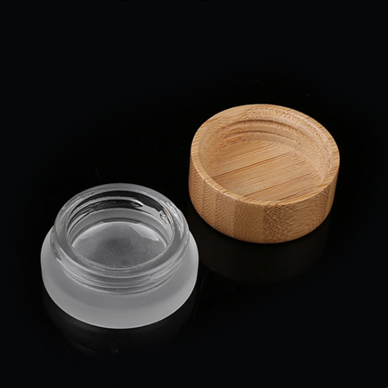 eco-friendly double walled bamboo jar frost cream jar/Custom bamboo wooden cosmetic jar 30g 50g 100g cosmetic