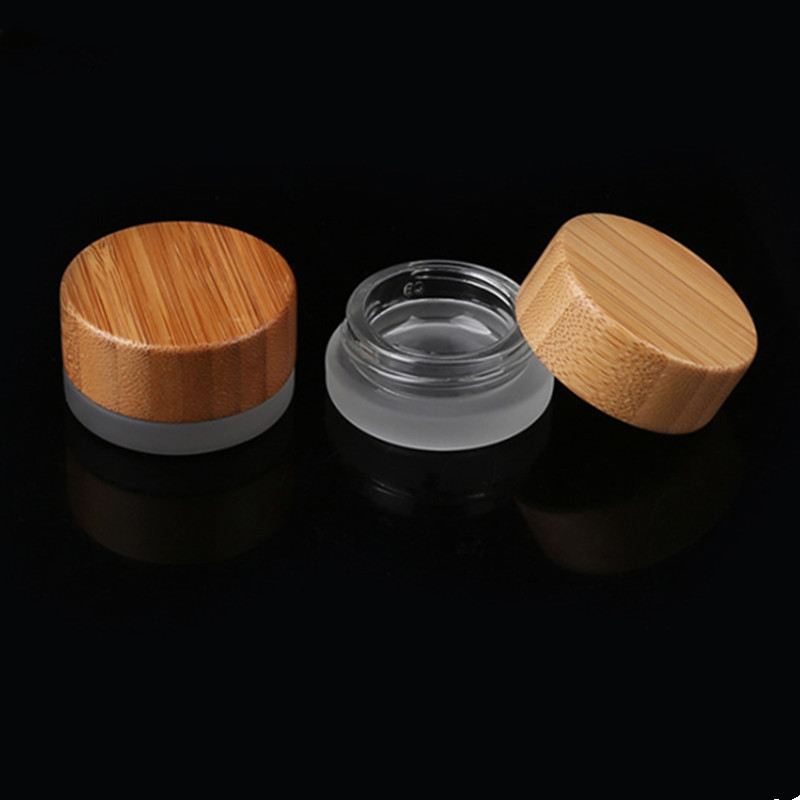 eco-friendly double walled bamboo jar frost cream jar/Custom bamboo wooden cosmetic jar 30g 50g 100g cosmetic