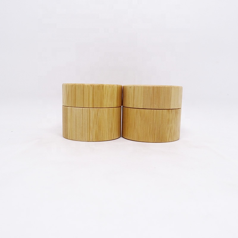 eco friendly empty 100ml 150ml cosmetic face mask bamboo jar body lotion container wood 200ml 250ml