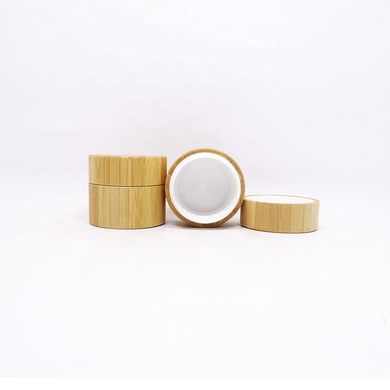 eco friendly empty 100ml 150ml cosmetic face mask bamboo jar body lotion container wood 200ml 250ml
