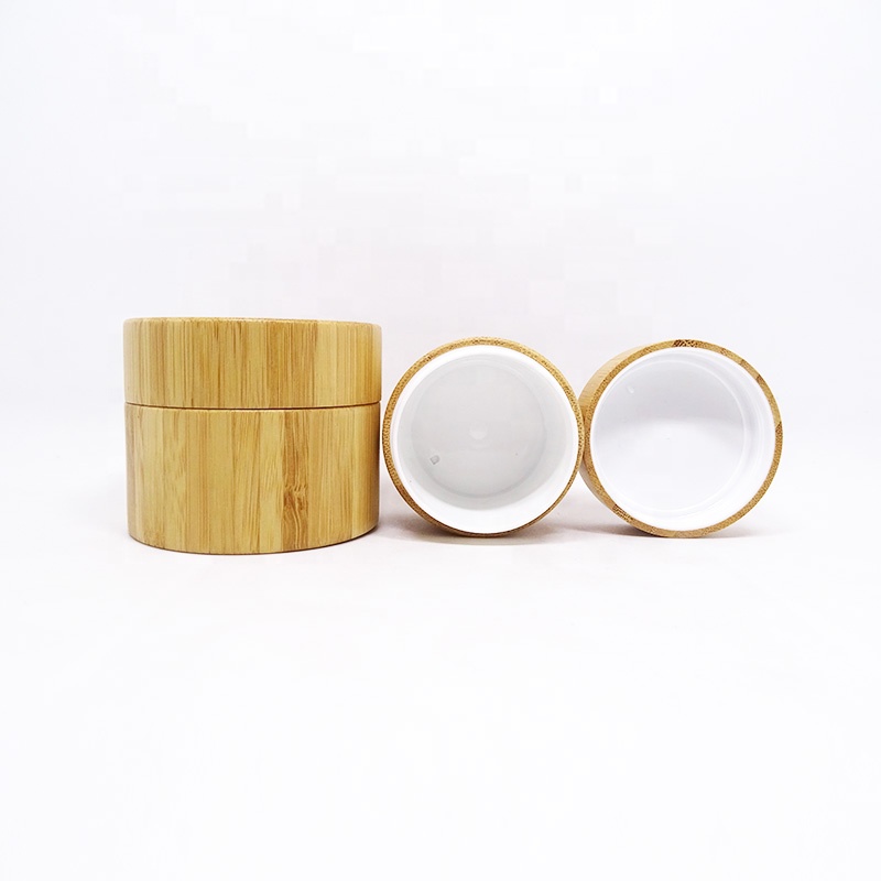 eco friendly empty 15g 30g 50h 100g  beauty facial cream eye serum bamboo jars skincare container for cosmetic packaging