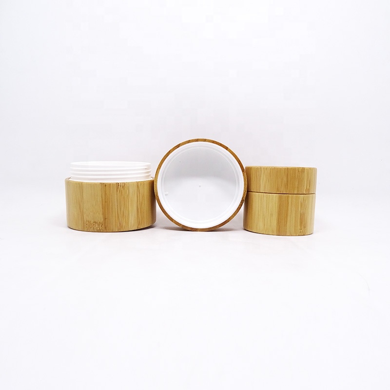 eco friendly empty 15g 30g 50h 100g beauty facial cream eye serum bamboo jars skincare container for cosmetic packaging