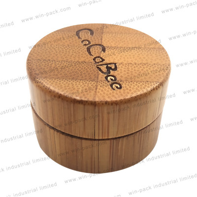 eco friendly empty 30g cream cosmetic bamboo glass storage jars wholesale