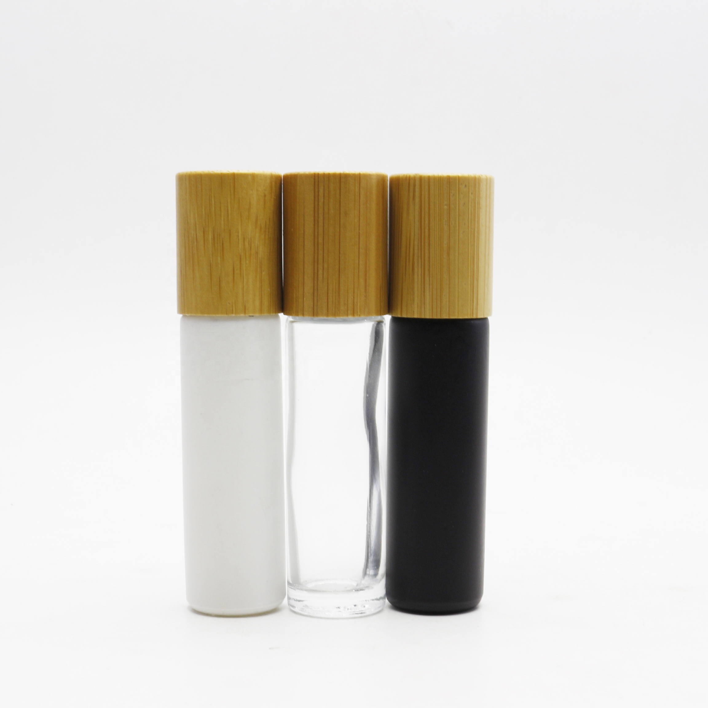 eco friendly essential oil 3ml 5ml 8ml 10ml 15ml roll on glass bottle bamboo roller bottle for perfume roller-8888A
