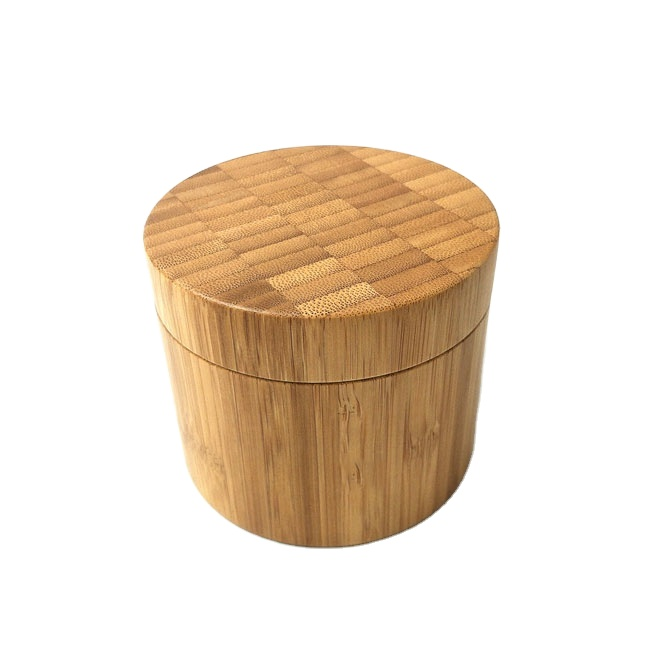 eco friendly natural cosmetic packaging containers wholesale 1oz 2oz 4oz 8oz 16oz perfume container bamboo cream jar with lid