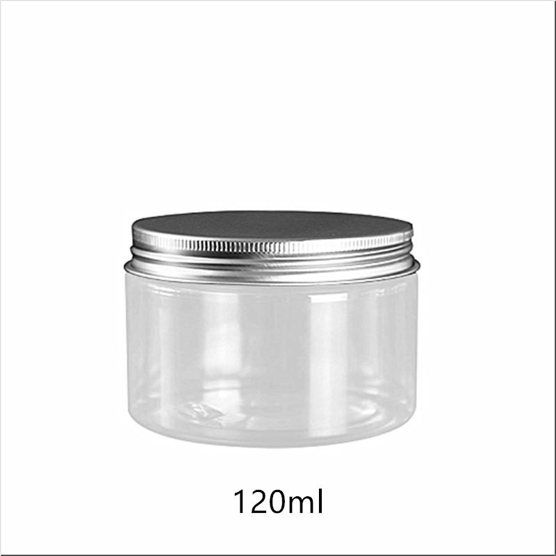 eco friendly plastic empty 50ml 4 oz 100ml 8oz 200 ml clear cosmetic stackable pet plastic cream jar
