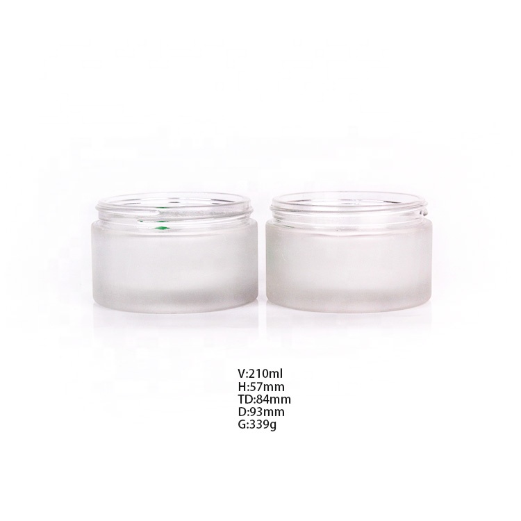 eco-friendly round 200ml cosmetic cream glass jar