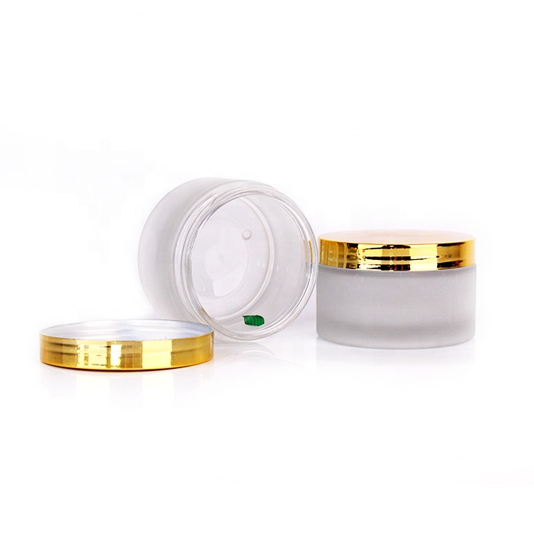 eco-friendly round 200ml cosmetic cream glass jar