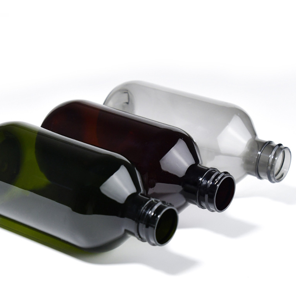 eco friendly round shape empty plastic cosmetics container liquid soap pump bottle 10oz