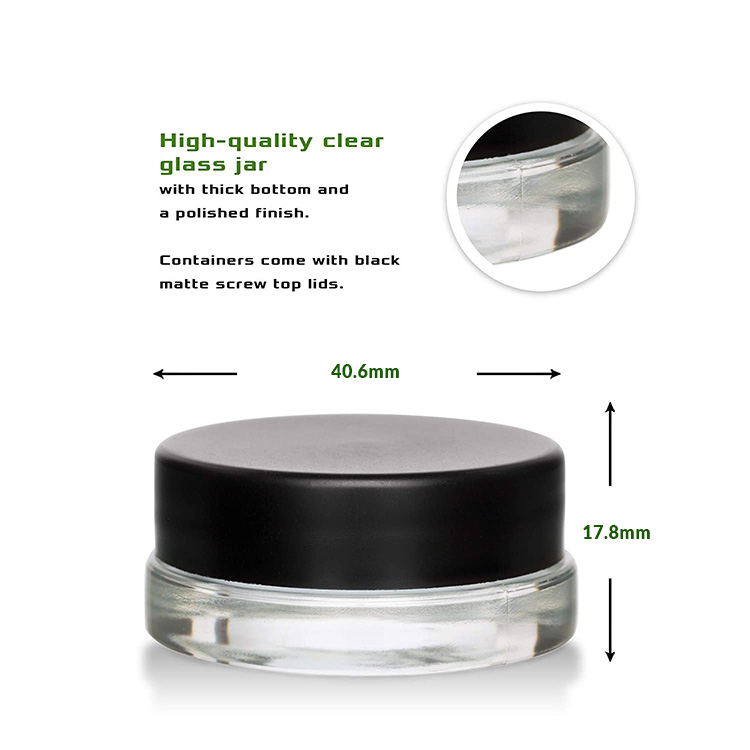 eco-friendly skincare clear glass eyes cream cosmetic container jar