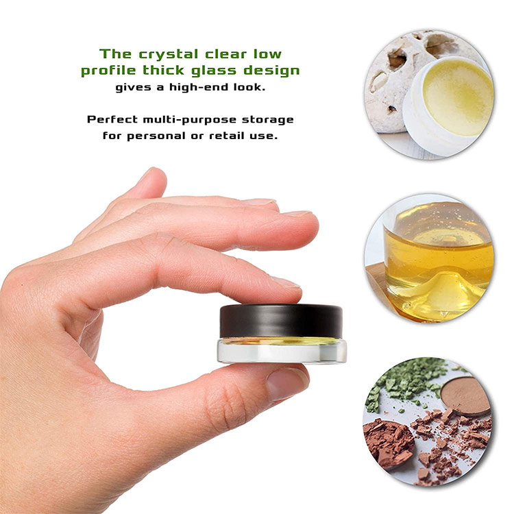 eco-friendly skincare clear glass eyes cream cosmetic container jar