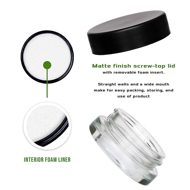 eco-friendly skincare clear glass eyes cream cosmetic container jar