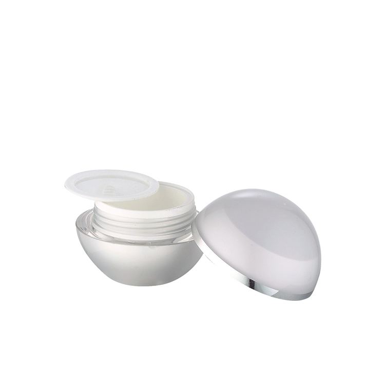 egg ball shape cosmetic acrylic cream jar 5g 15g 30g 50g lip balm container