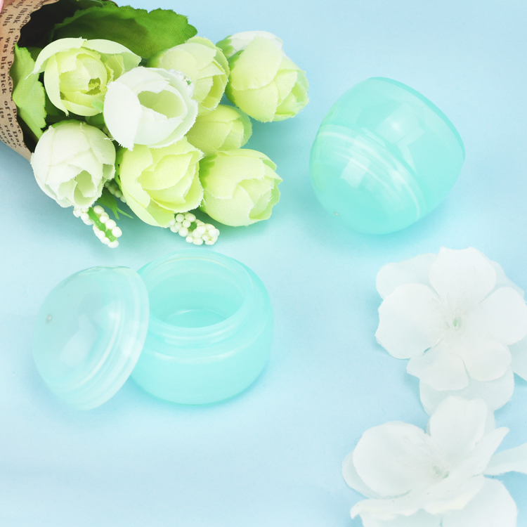 egg shape pet cream jar 3ml 3g cismetic cream ball jar exclusive cream jar mini container