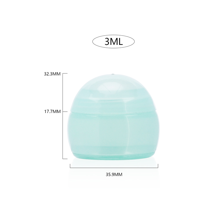 egg shape pet cream jar 3ml 3g cismetic cream ball jar exclusive cream jar mini container