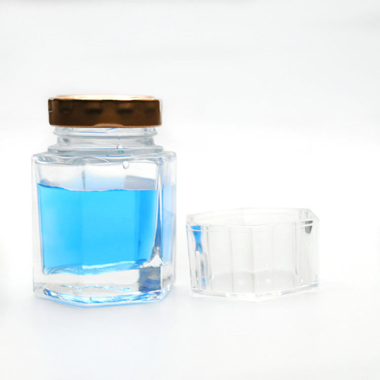 elegant 70ml 60ml 50ml beautiful small glass honey pot jar for honey spices teas nuts