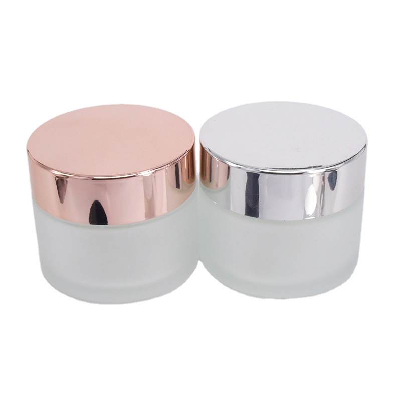 elegant small empty cosmetic glass jar rose gold cream jar 5g 10g 15g 20g 30g 50g 100g