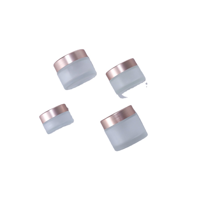 elegant small empty cosmetic glass jar rose gold cream jar 5g 10g 15g 20g 30g 50g 100g