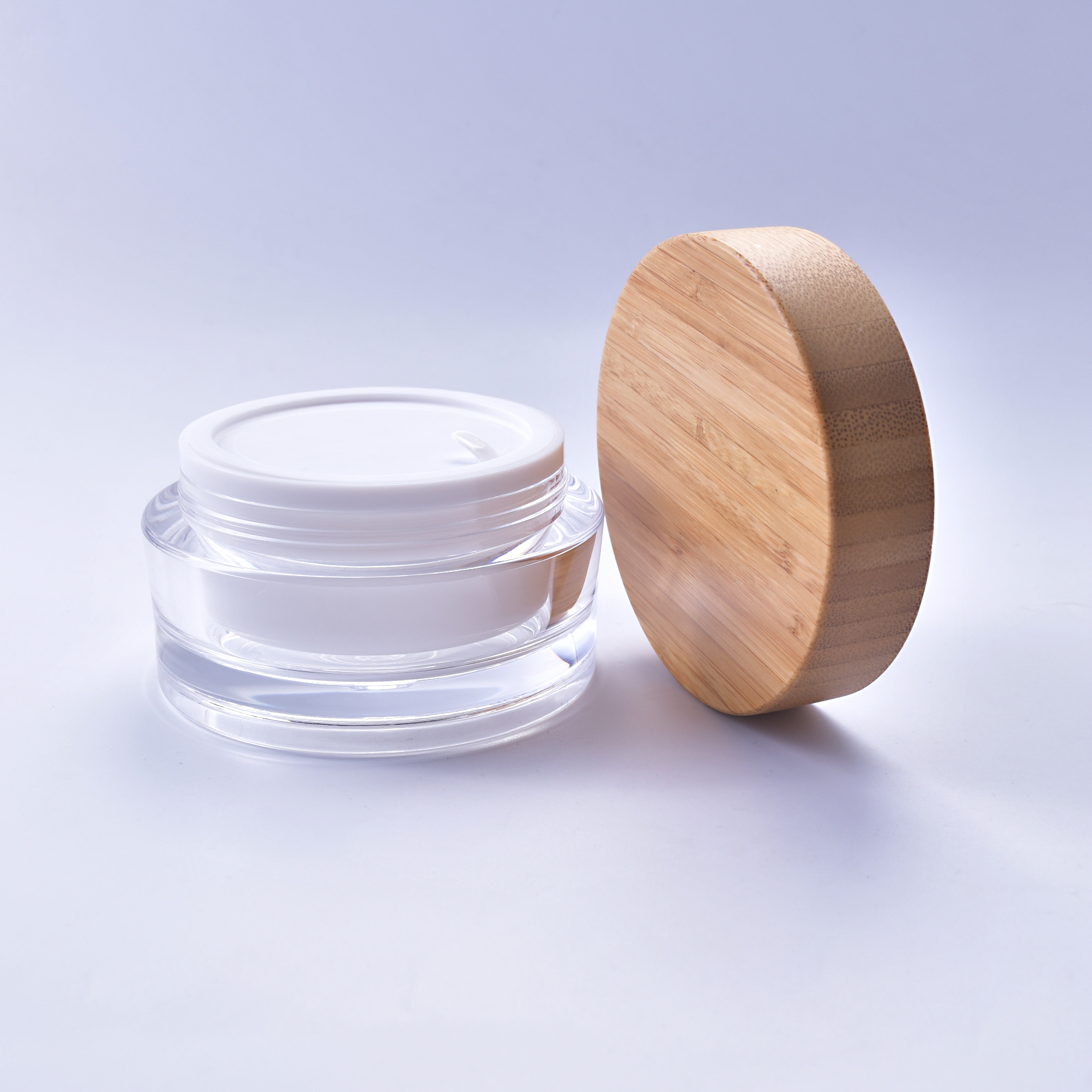 emballage en plastique creme pour les yeux emballage en bambou 50 ml 30 ml 15 ml