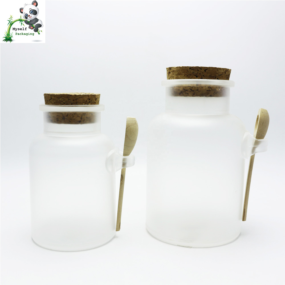 empty 100g 200g 300g 500g cosmetic jars Powder container wooden cork bath salt bottles MBSJ-006K