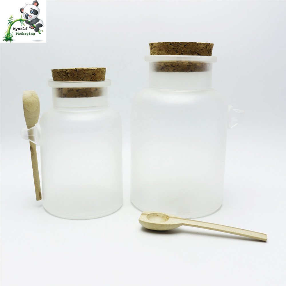 empty 100g 200g 300g 500g cosmetic jars Powder container wooden cork bath salt bottles MBSJ-006K