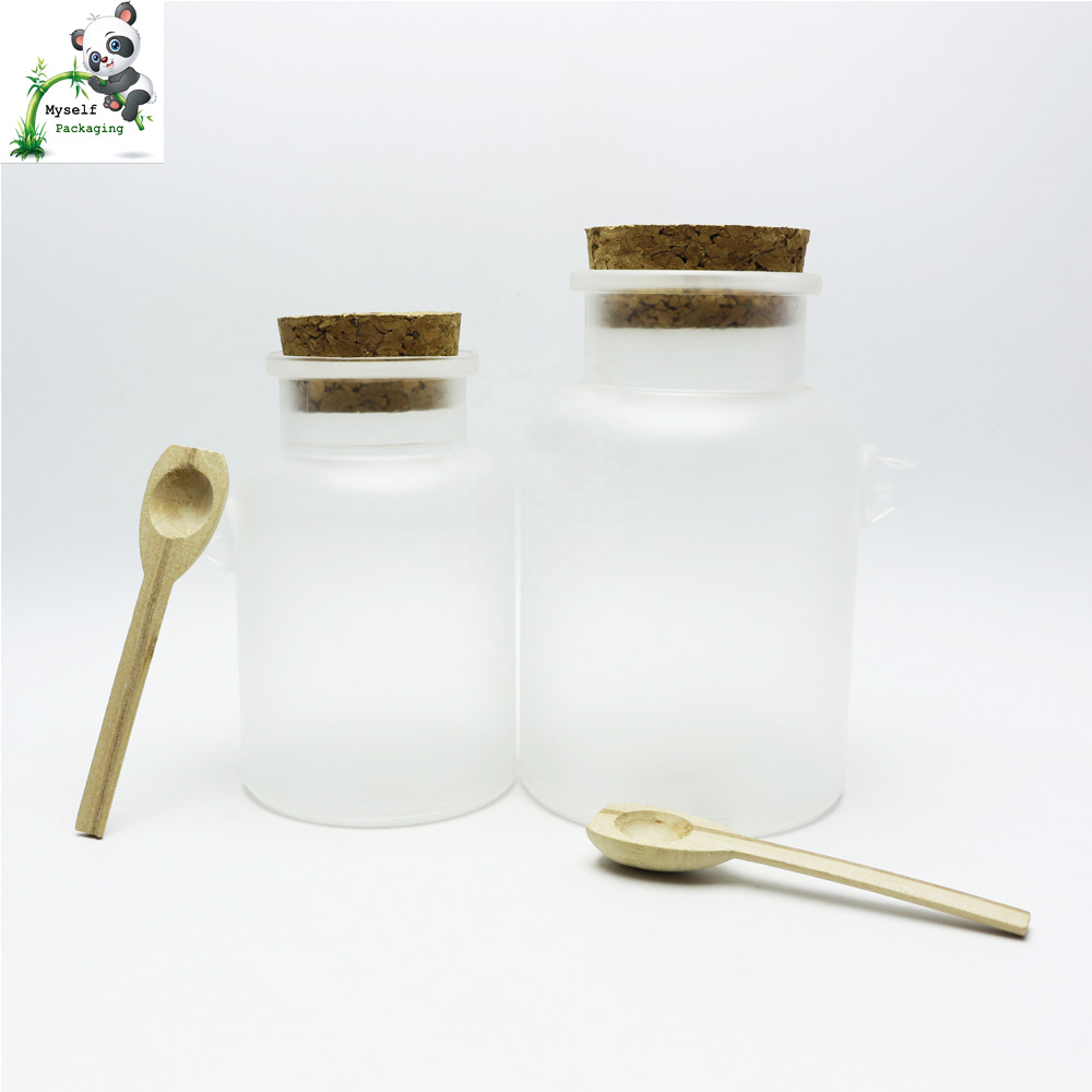 empty 100g 200g 300g 500g cosmetic jars Powder container wooden cork bath salt bottles MBSJ-006K
