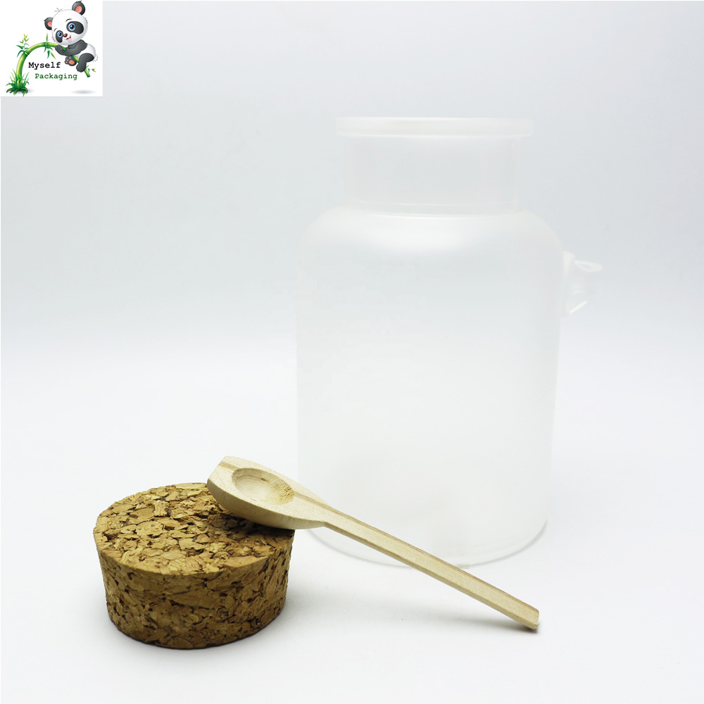 empty 100g 200g 300g 500g cosmetic jars Powder container wooden cork bath salt bottles MBSJ-006K
