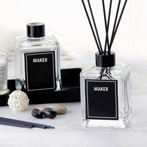 empty 100ml clear glass room fragrance air freshener reed diffuser fire-free rattan aromatic bottle
