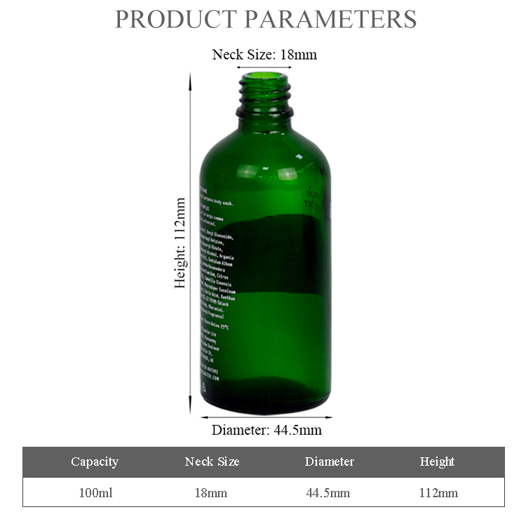 empty 100ml personal care cosmetic glass packaging skin care lotion serum dropper glass essential oil bottle