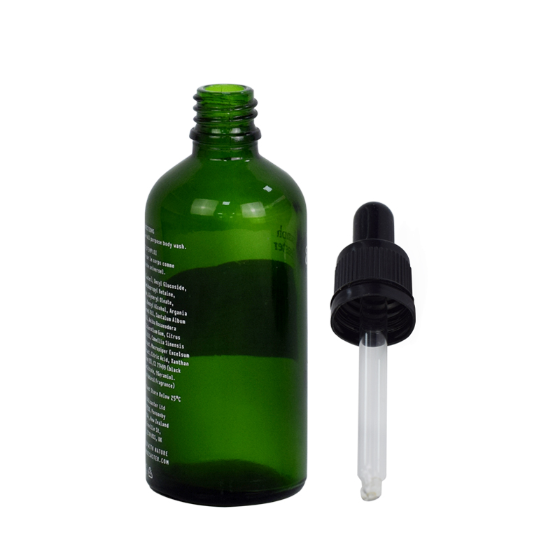 empty 100ml personal care cosmetic glass packaging skin care lotion serum dropper glass essential oil bottle