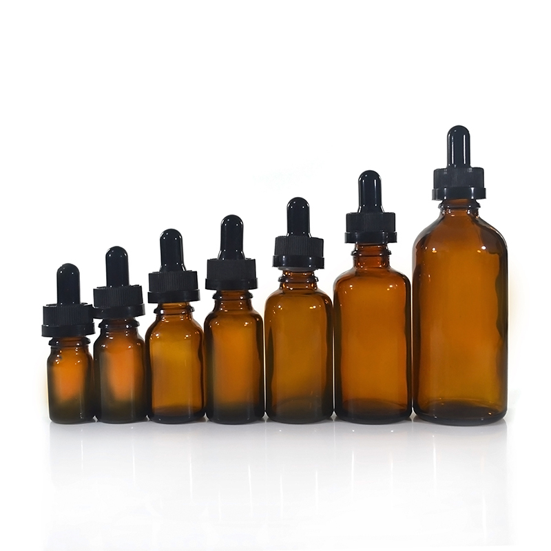 empty 10ml 15ml 20ml 30ml 50ml 100ml amber glass essential oil dropper bottle with pipettes