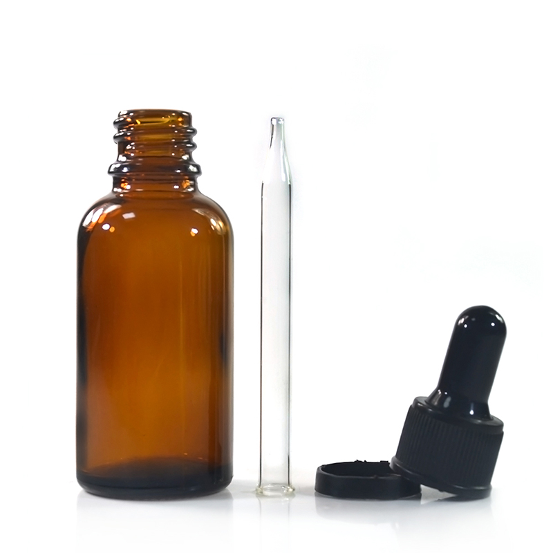 empty 10ml 15ml 20ml 30ml 50ml 100ml amber glass essential oil dropper bottle with pipettes