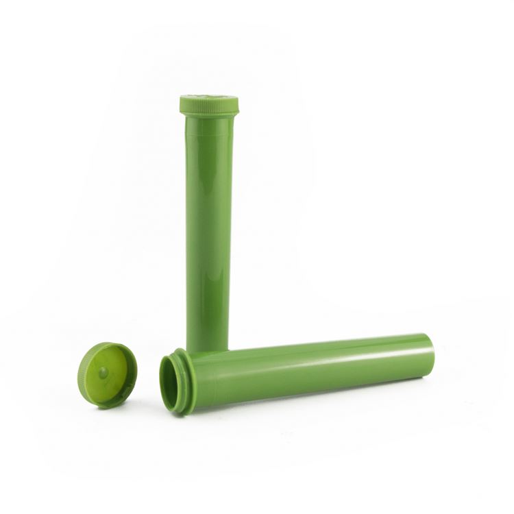 empty 120mm childproof tube with plastic lid custom printed cigar tubes screw cap child resistant preroll joint packaging