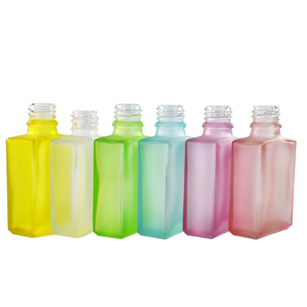 empty 15ml 30ml 50ml 100ml frosted clear black white square rectangle glass perfume spray bottle