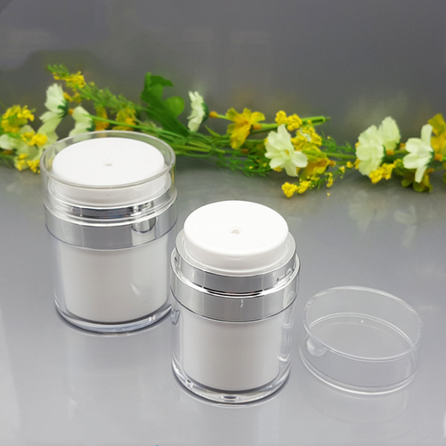 empty 15ml 30ml 50ml luxury acrylic material face cream airless pump jar for cosmetic