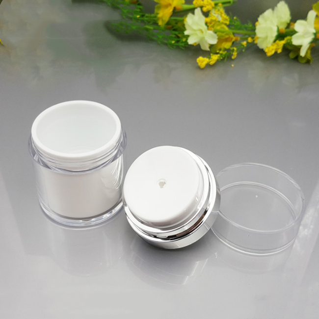 empty 15ml 30ml 50ml luxury acrylic material face cream airless pump jar for cosmetic