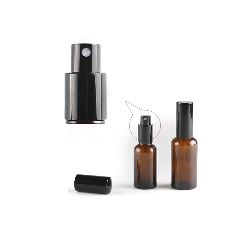 empty 1oz 30ml Amber Glass perfume aicohol Spray Bottles with Black Fine Mist Sprayers