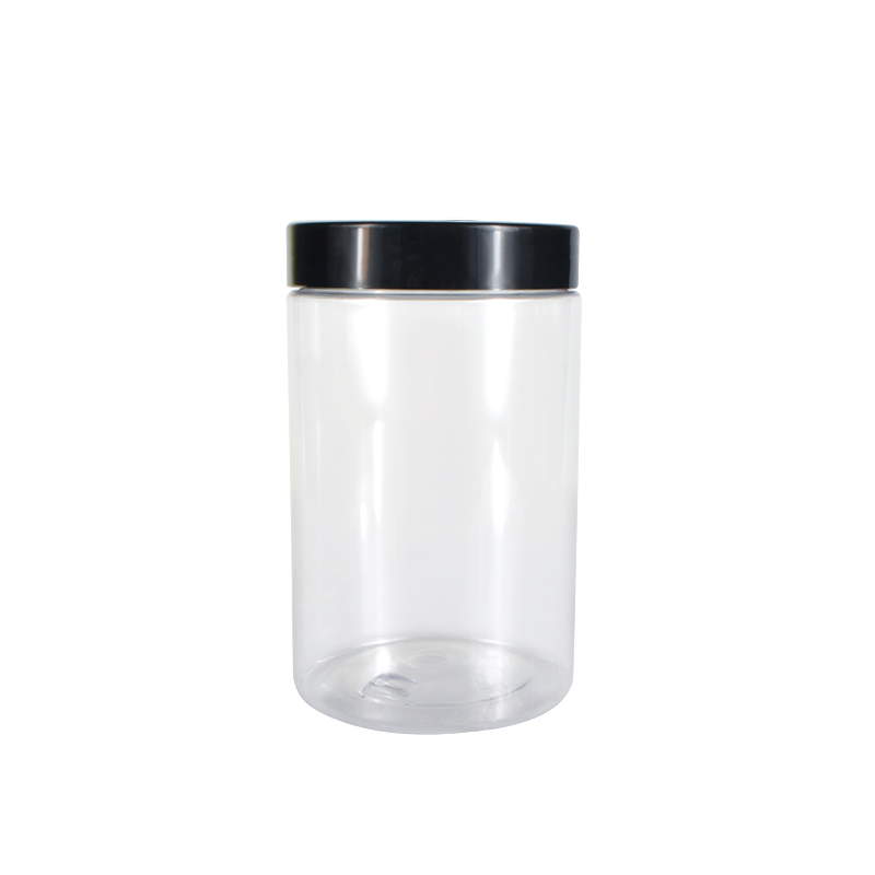 empty 2 oz 3 oz 6 oz 8 oz 10 oz 16 oz PET bottle plastic jar with wide mouth gold lids for cosmetics food product