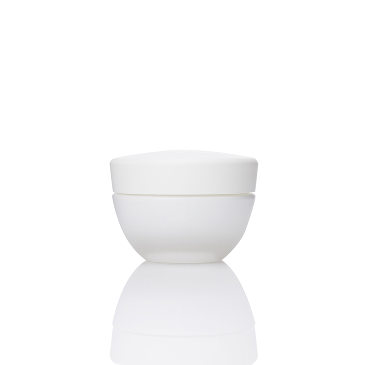 empty 20g 30g 50g custom screen printing white glass jar cosmetic jar for cream