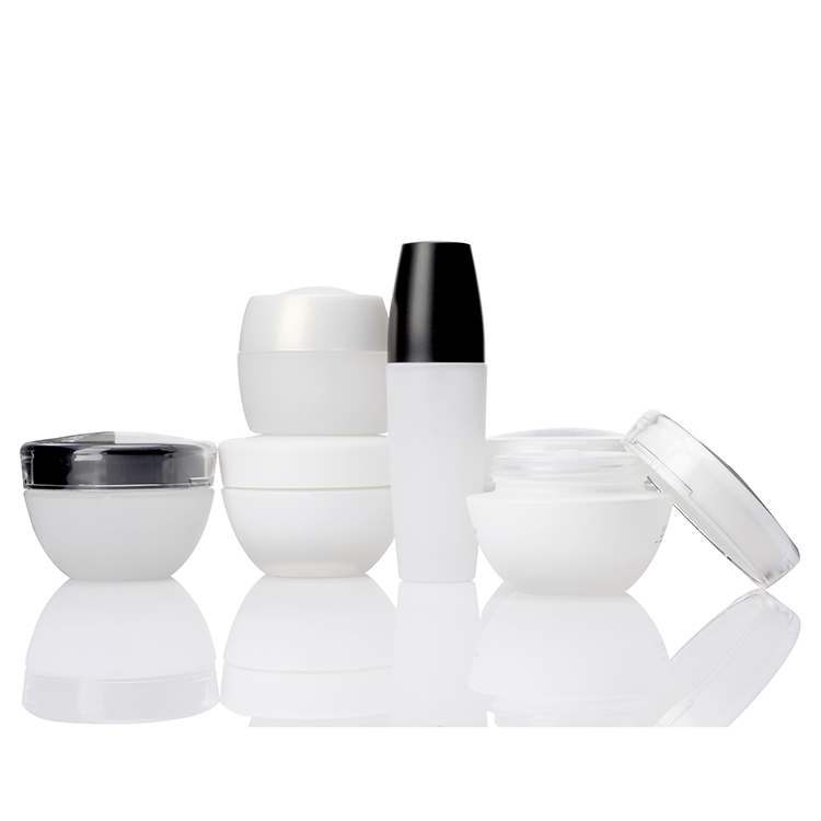 empty 20g 30g 50g custom screen printing white glass jar cosmetic jar for cream