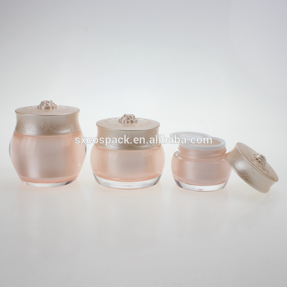 empty 20g acrylic plastic cream jar, face cream cosmetic jar
