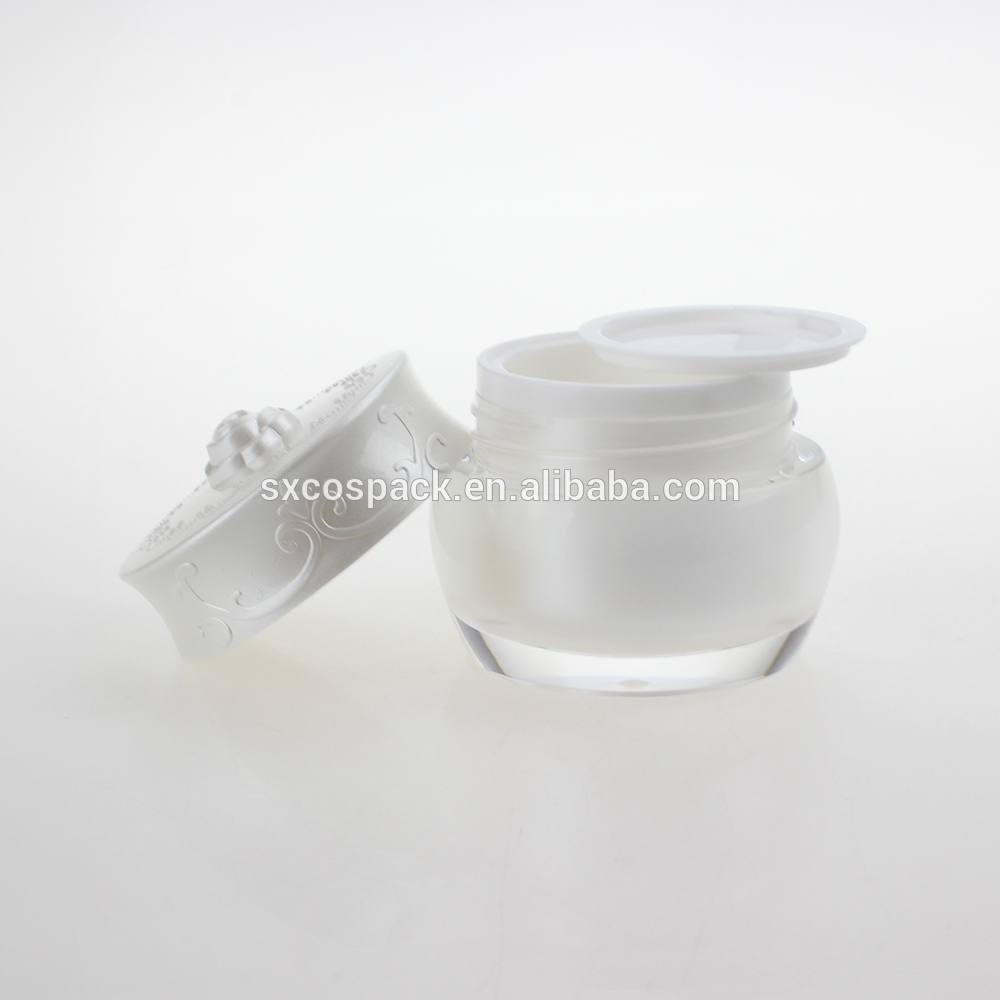 empty 20g acrylic plastic cream jar, face cream cosmetic jar