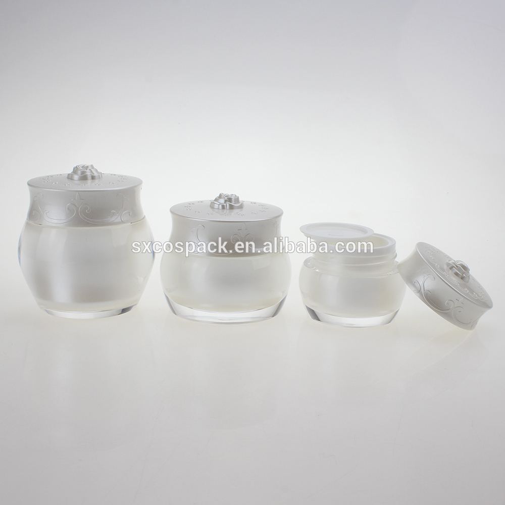 empty 20g acrylic plastic cream jar, face cream cosmetic jar